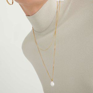 Mejuri Bold Pearl Pendant Necklace